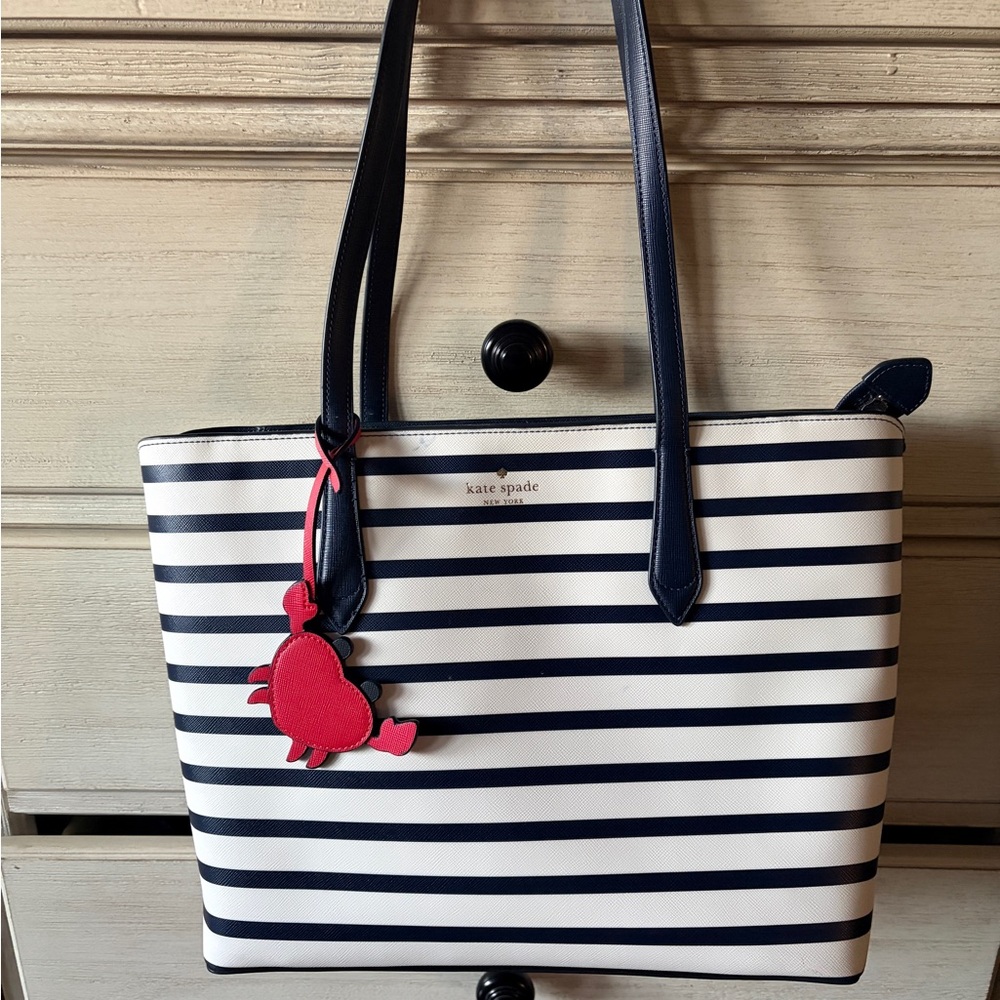 Kate Spade New York Marlee Striped Tote in Parisian Navy